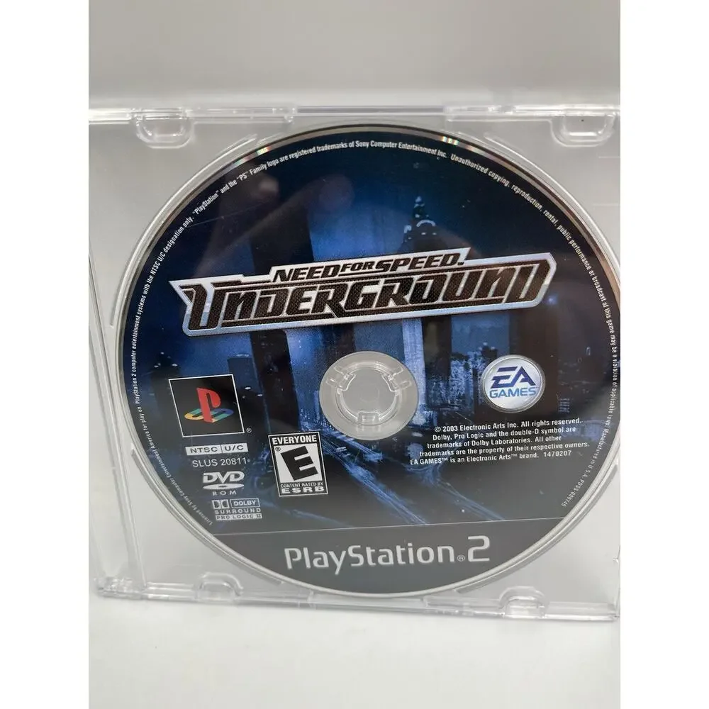 Need For Speed Underground Sony Playstation 2 PS2 Game Disc Only Tested Working